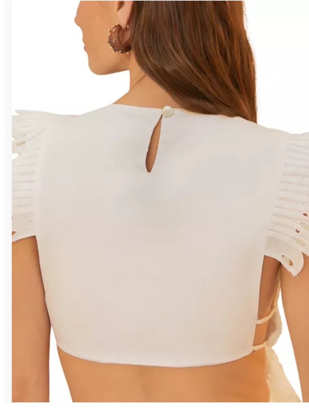 NWT FARM Rio Off-White Butterfly Richelieu Broderie Anglaise Cotton Blouse - M - Picture 7 of 15